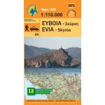 Map Evia - Skyros 1:110.000 Published by Anavasi