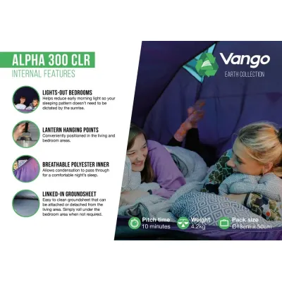 Vango 3 Person Tent Alpha 300