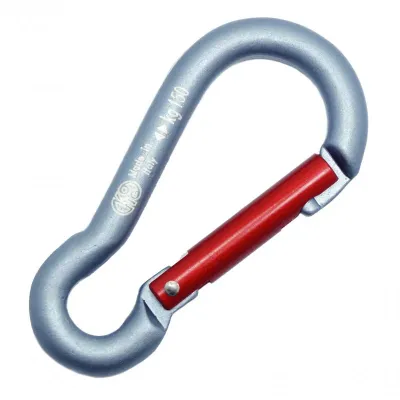 Kong Mini Pear 6mm Small Aluminum Carabiner Grey Red