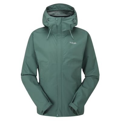 Rab Downpour Eco Waterproof Jacket Eucalyptus Women's